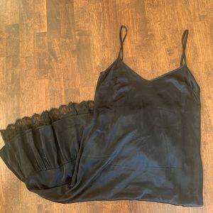 Zara Trafaluc Black Slip Dress Small